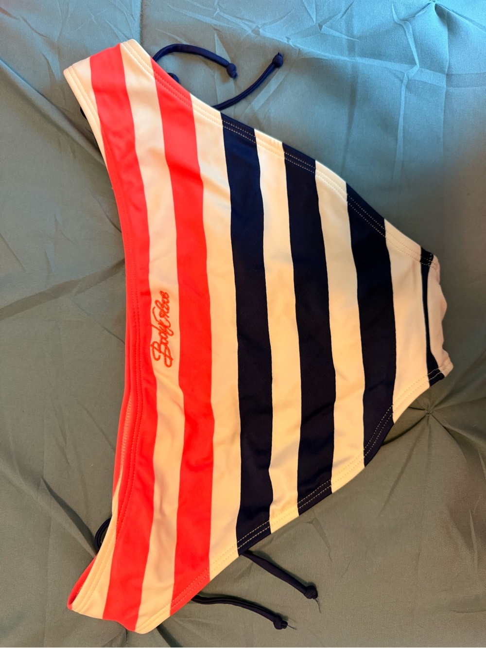 Body Glove Red, White & Navy Striped Bikini Bottoms